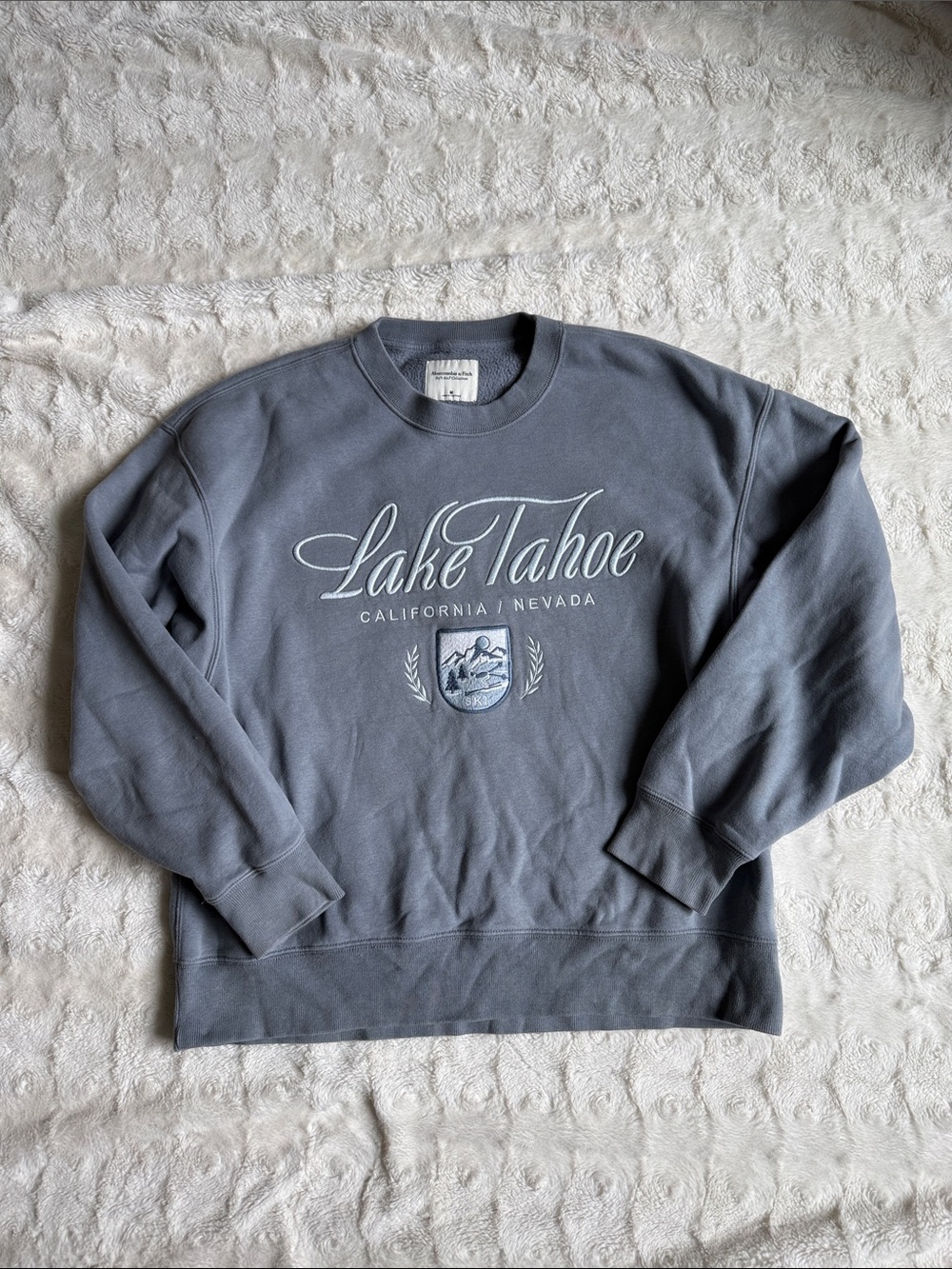 Abercrombie & Fitch Lake Tahoe Crewneck Sweatshirt - Slate Gray
